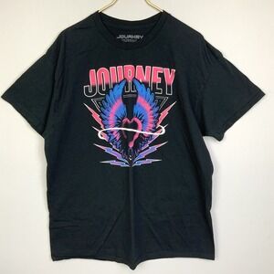 Journey Sz XL Black Winged Heart Graphic T Shirt Band Tee Music